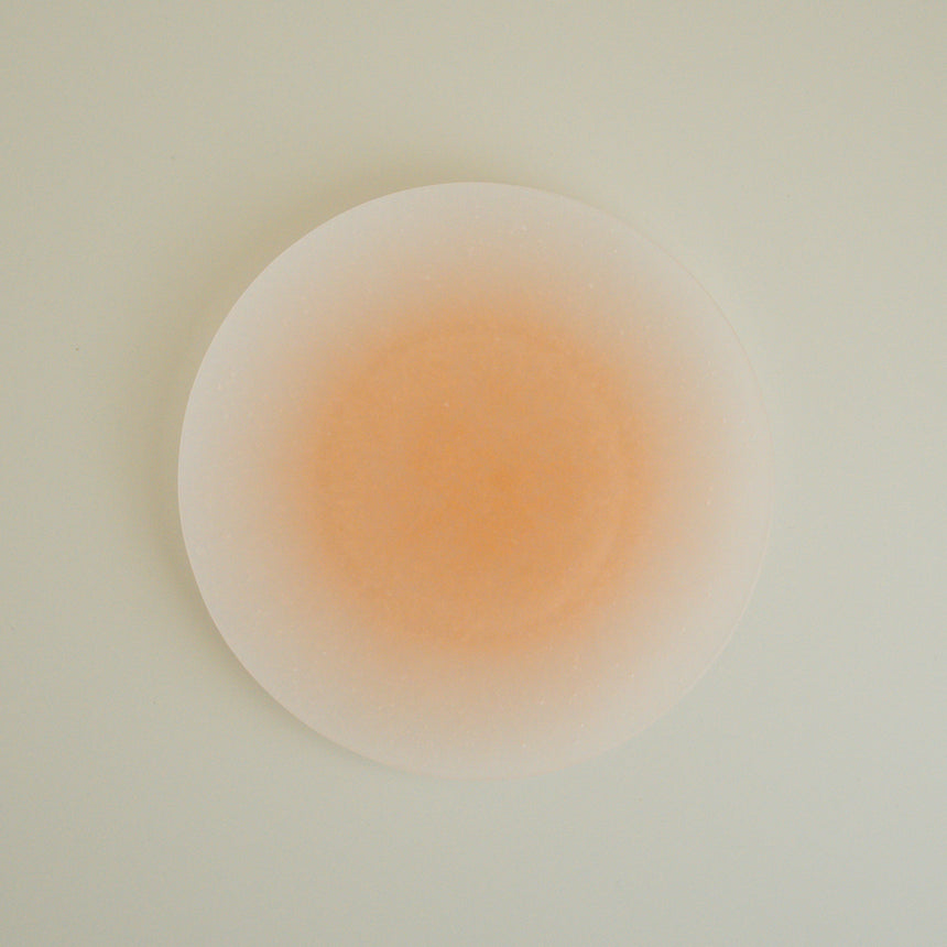 Handcrafted Glass Plate, Apricot