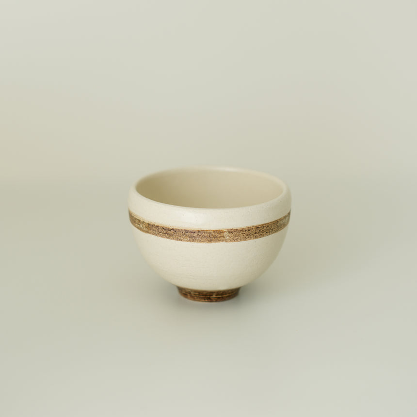 SALIU 丹山窯 Tanzangama Matcha Ko-fuku Bowl, Rust White