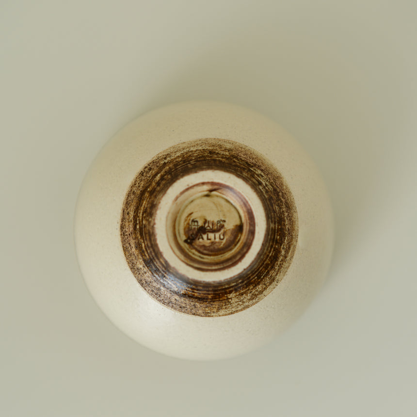 SALIU 丹山窯 Tanzangama Matcha Ko-fuku Bowl, Rust White