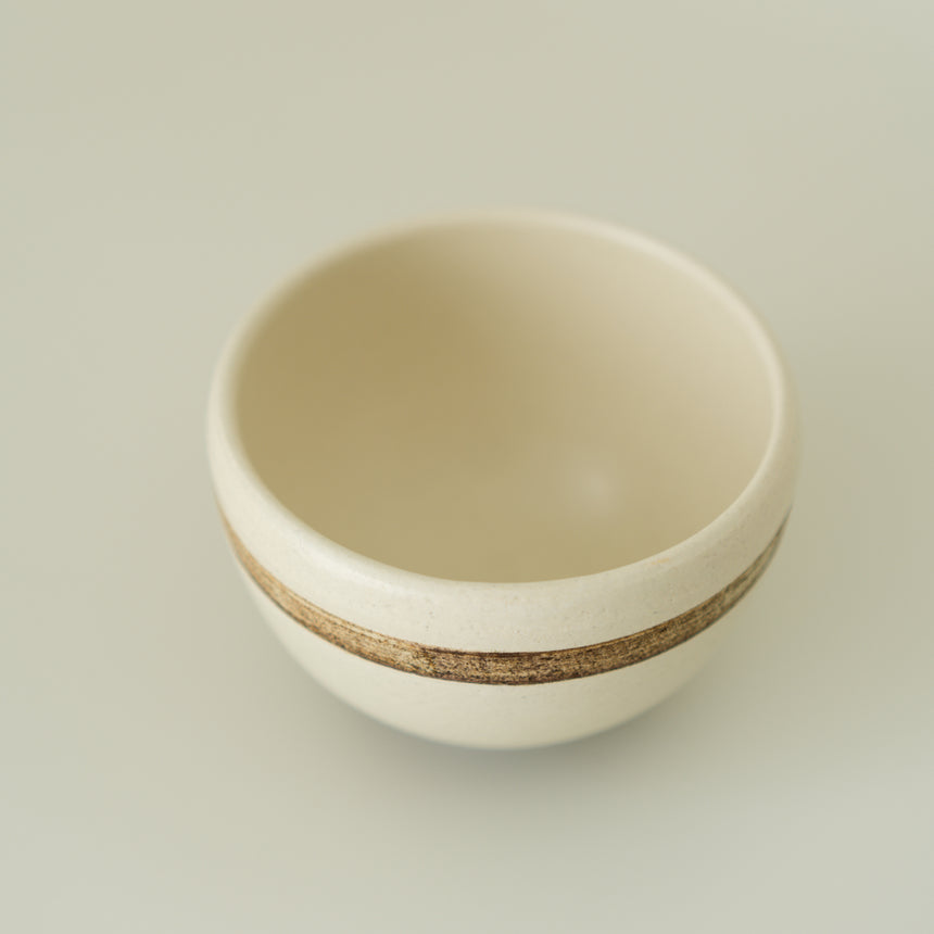 SALIU 丹山窯 Tanzangama Matcha Ko-fuku Bowl, Rust White
