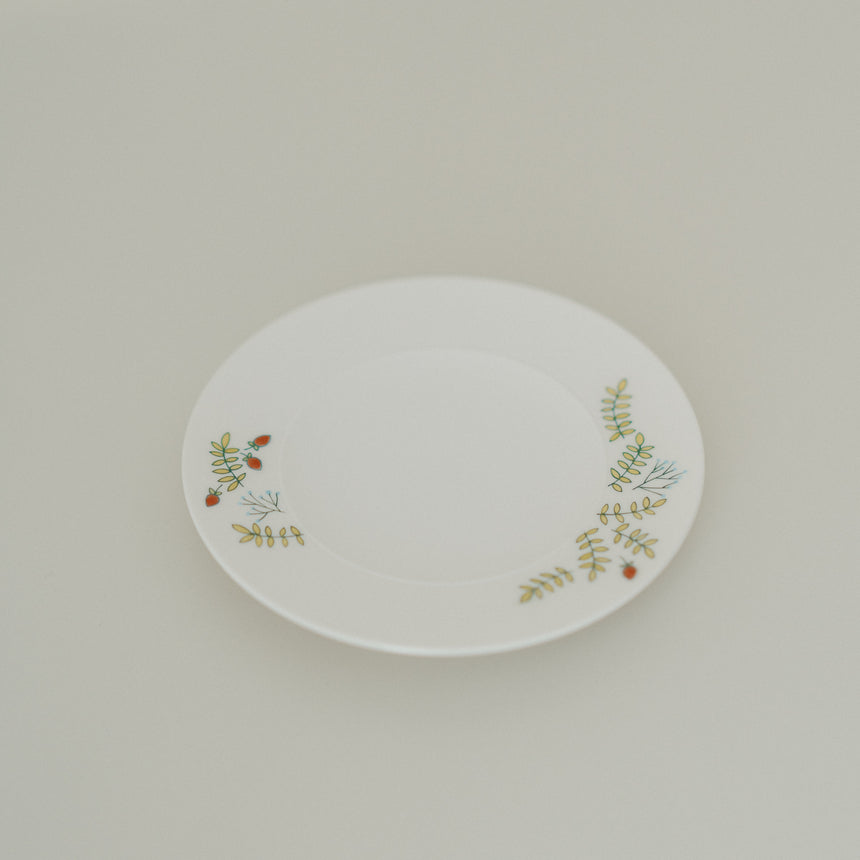 Hand-Painted Rose Latte Bowl with Saucer
