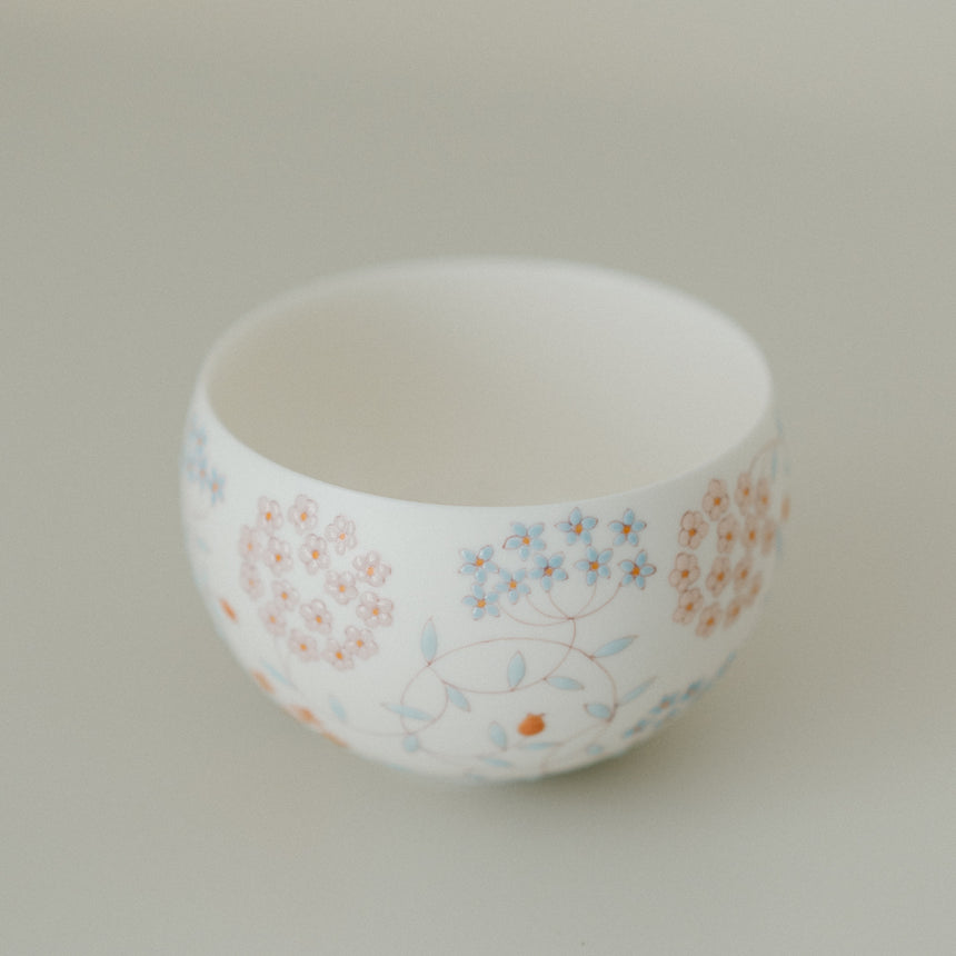 Hand-Painted Flowering Hoya Latte Bowl