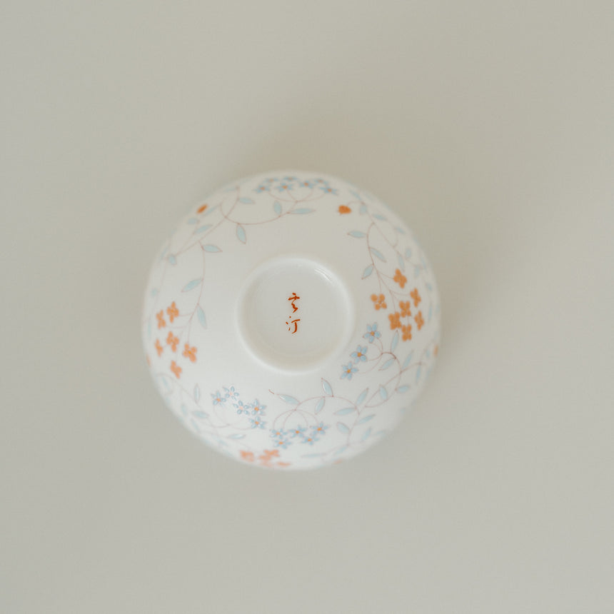 Hand-Painted Flowering Hoya Latte Bowl