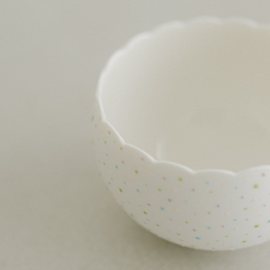 Hand-Painted Pom Pom Latte Bowl