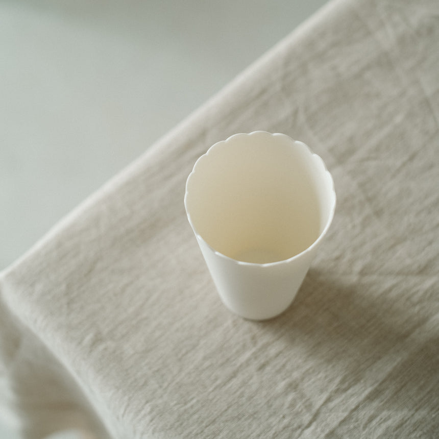 Petal Water Cup - Plain White