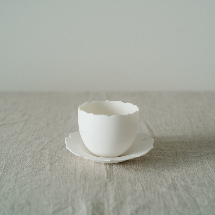 Flower Latte Bowl with Saucer