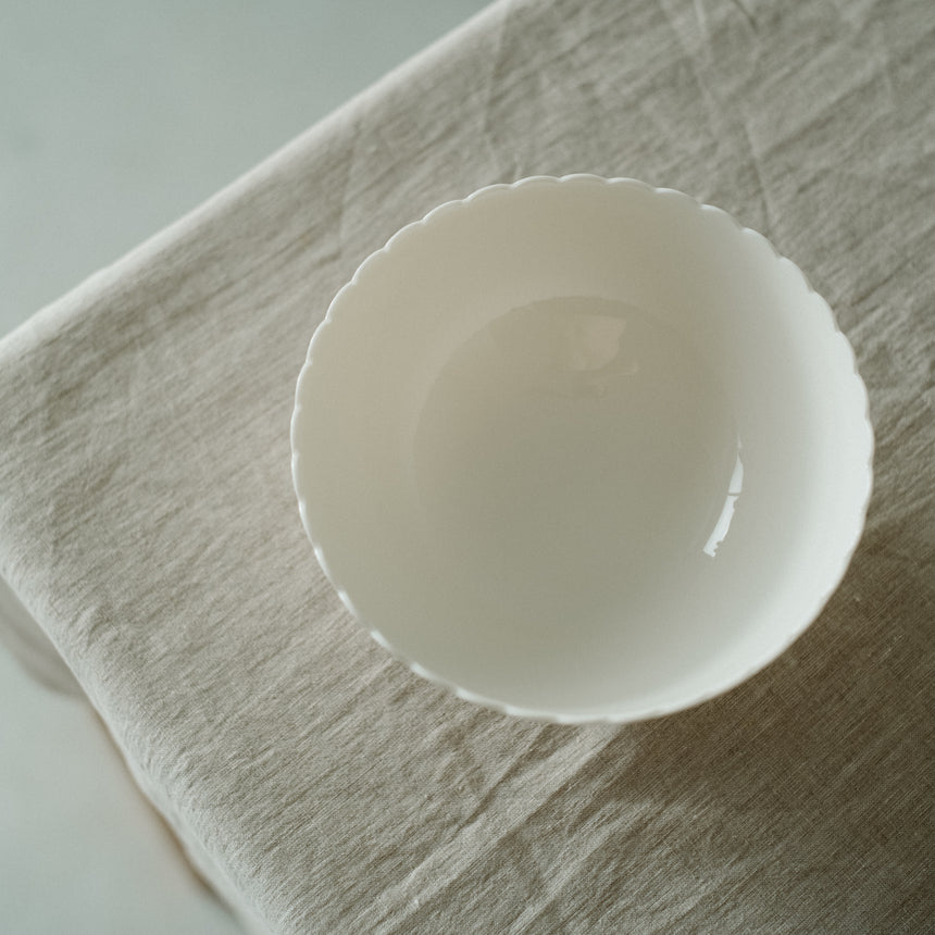 Handcrafted Petal White Bowl