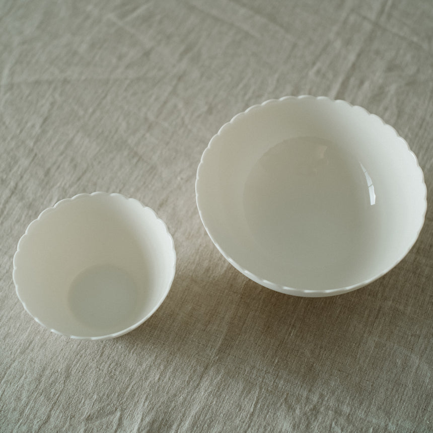 Handcrafted Petal White Bowl