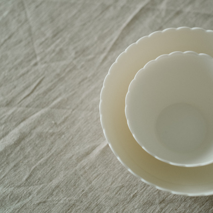 Handcrafted Petal White Bowl