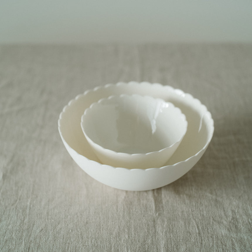 Handcrafted Petal White Bowl