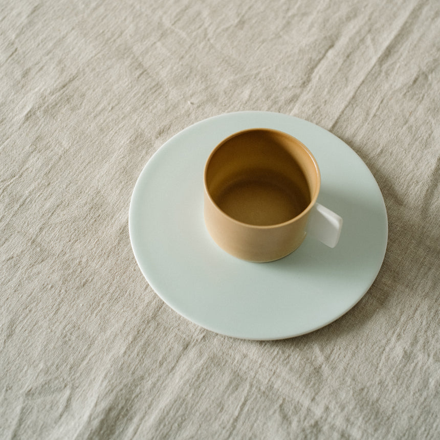 S&B Coffee Cup & Saucer - Light Brown