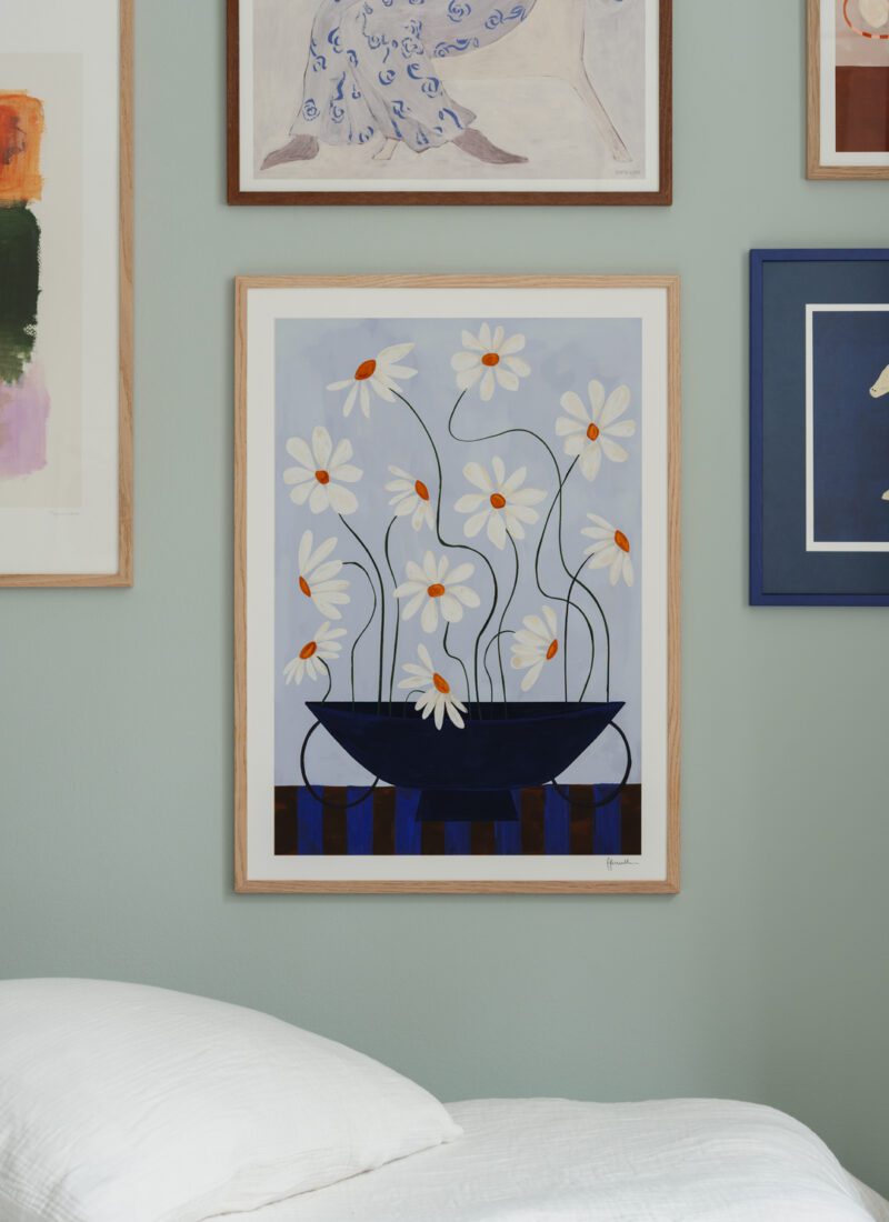 Daisies in Blue Vase - Frankie Penwill