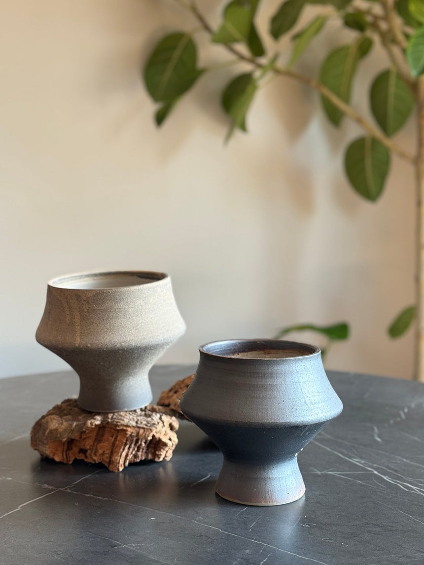 Ashen Hourglass Planter