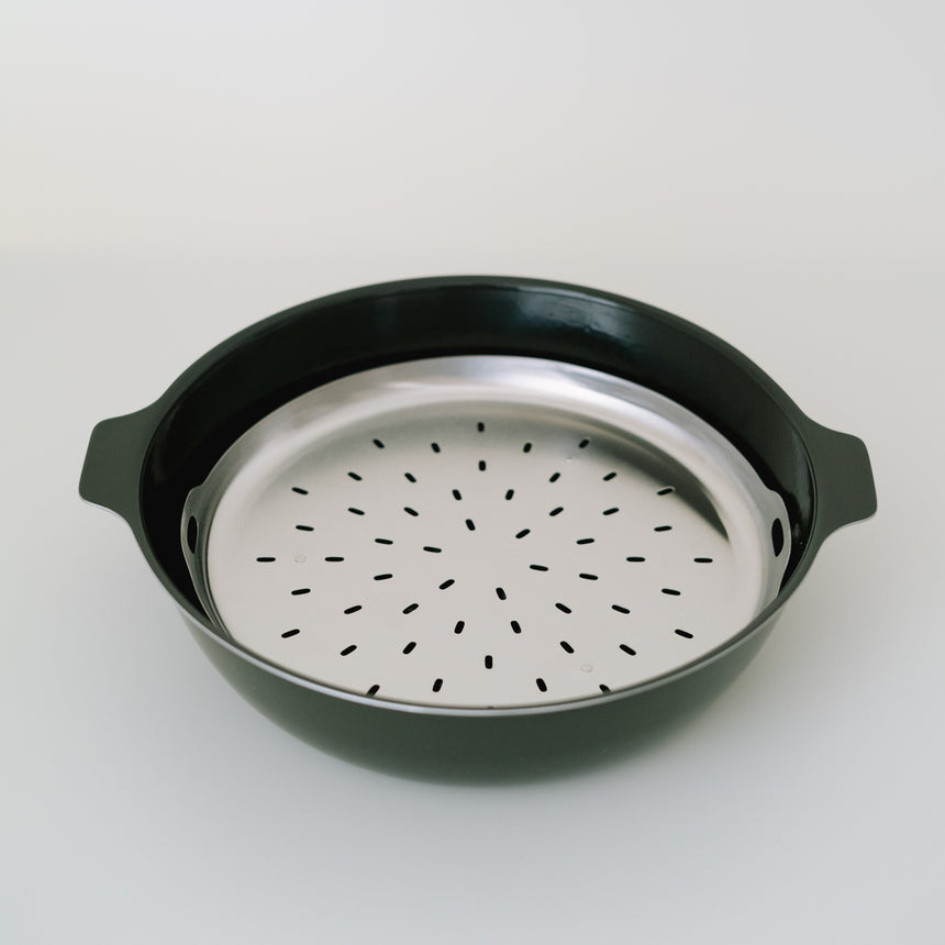 KAKOMI IH enamel pot with steam plate, 2L