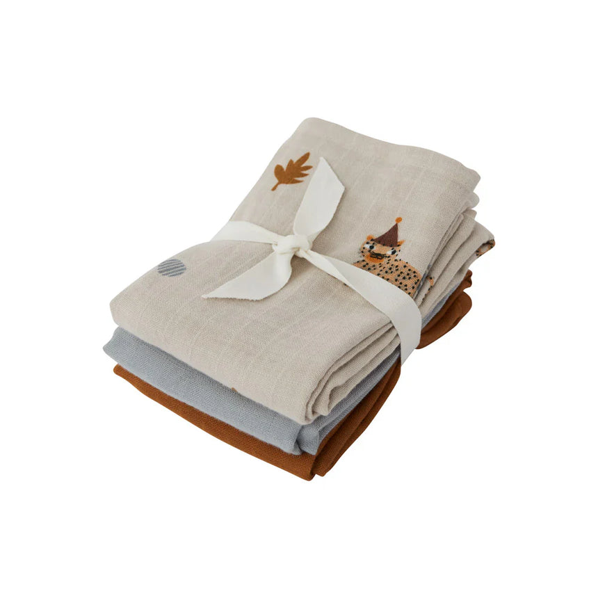 OYOY MINI - Muslin Cloth - 3pk, Leopard