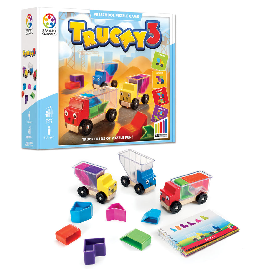 Smart Games - Trucky 3, Wooden Spatial Packing Puzzle