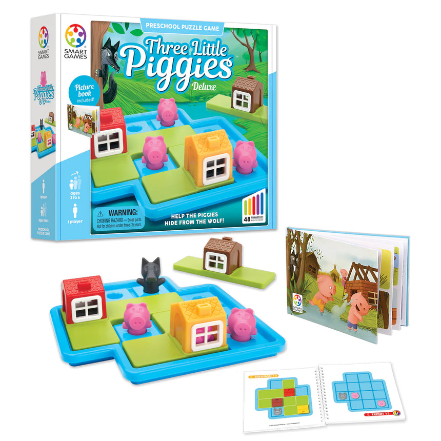 Smart Games - Three Little Piggies Preschool Puzzle Game for Ages 3+