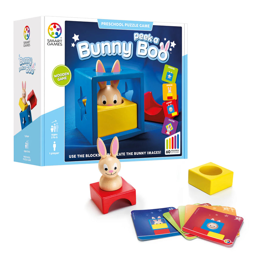 Smart Games - Bunny Peek a Boo Wooden STEM Building Game