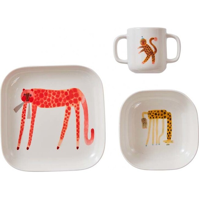 OYOY - Moira Tableware Set, 3pc, Strawberry Cat