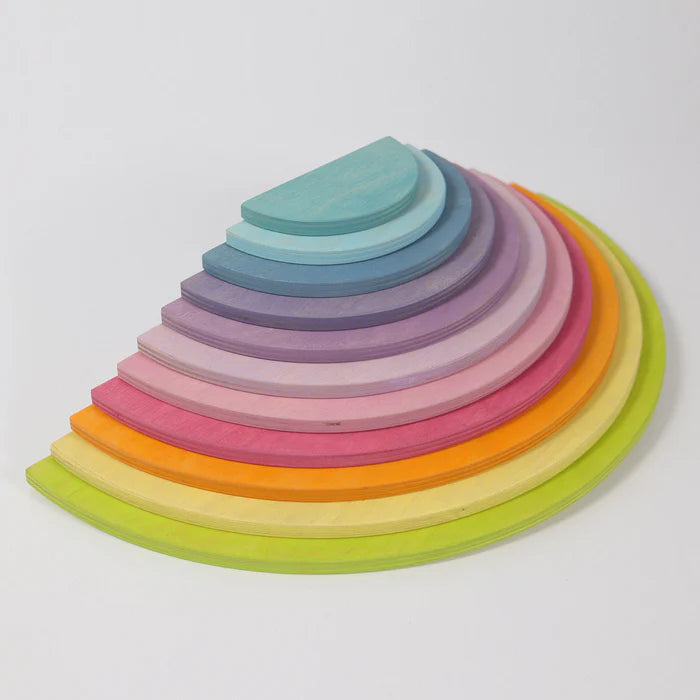 Wooden Semicircle Building Set, Pastel