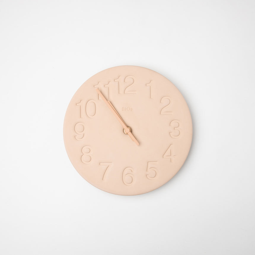 Earth Wall Clock, Pink
