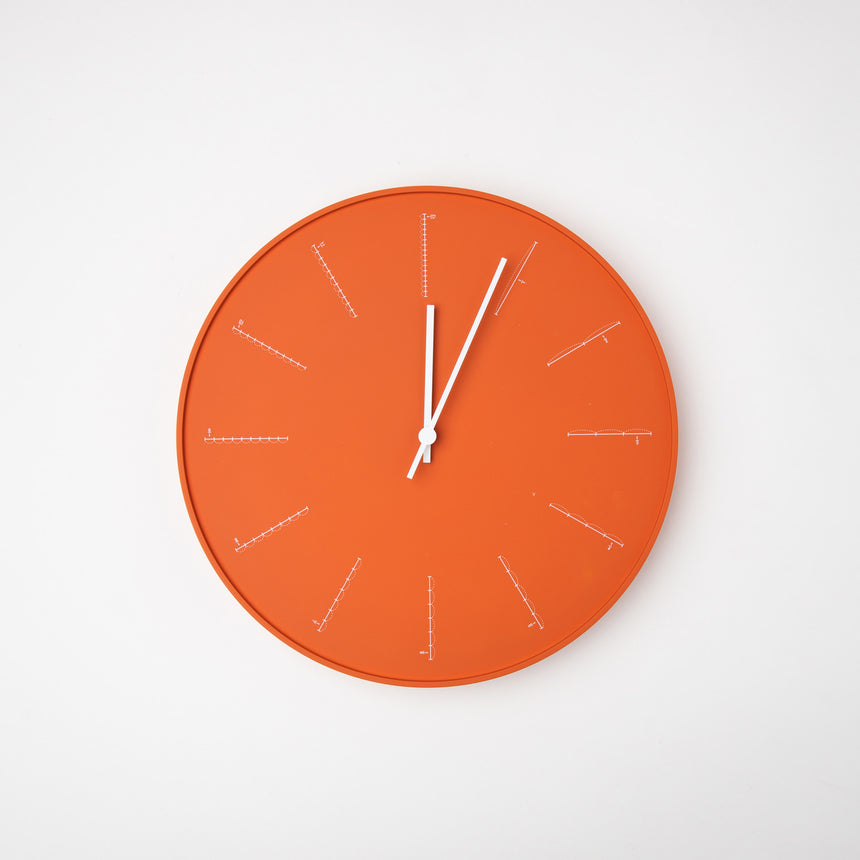 Divide Wall Clock, Orange