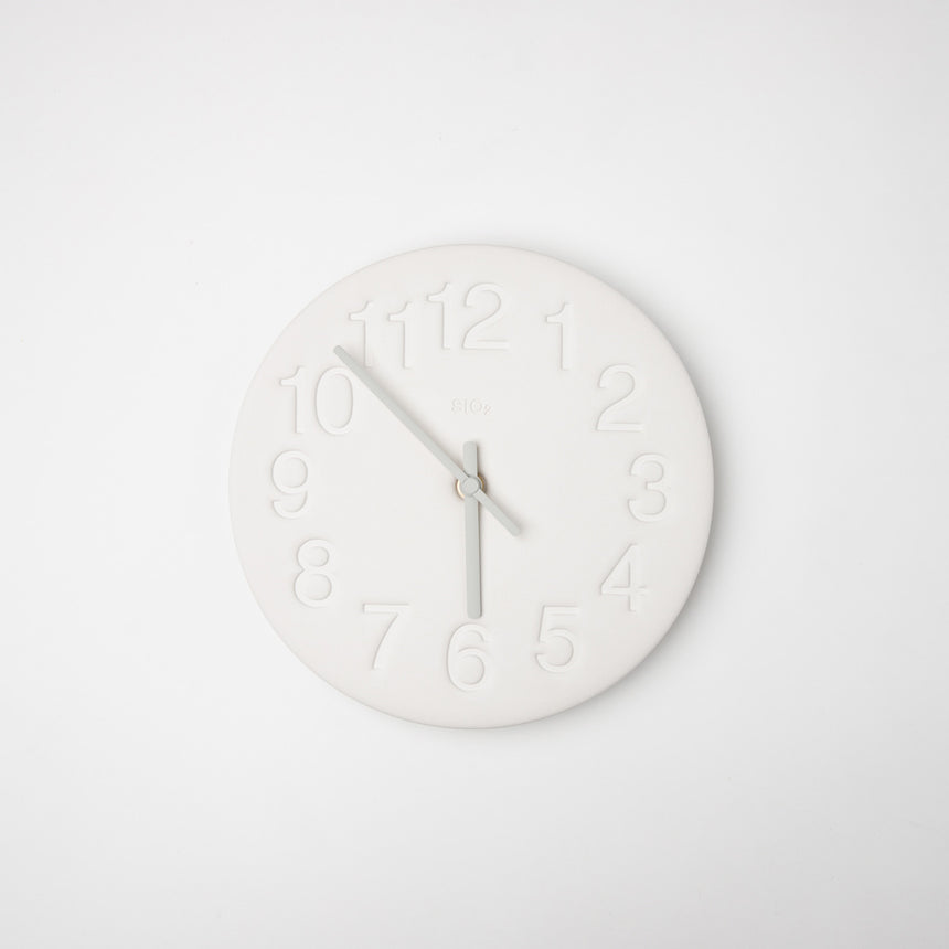 Earth Wall Clock, White