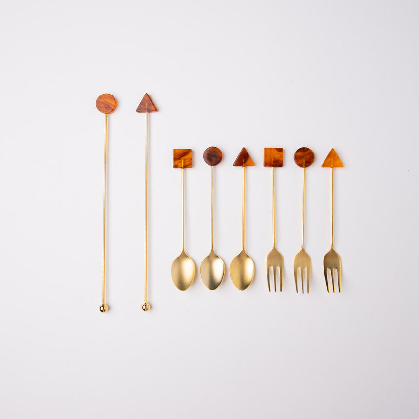 TSUBAME Acrylic Cutlery - Amber