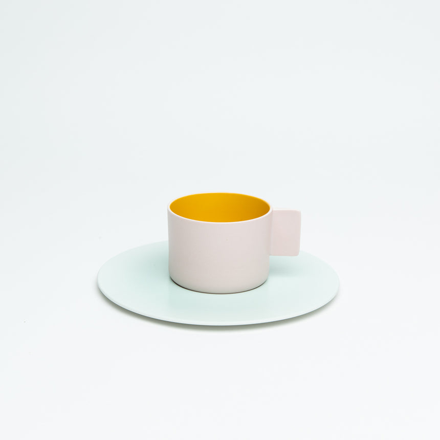 S&B Coffee Cup & Saucer - Light Pink