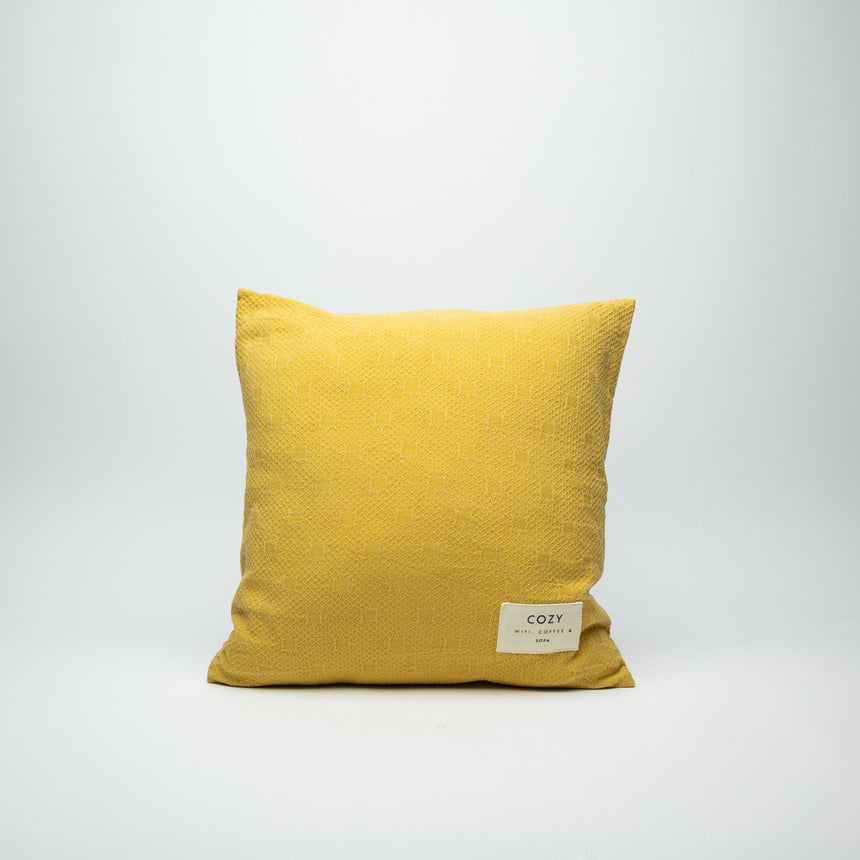 Modern Art Throw Pillow Cover - Warm Yellow