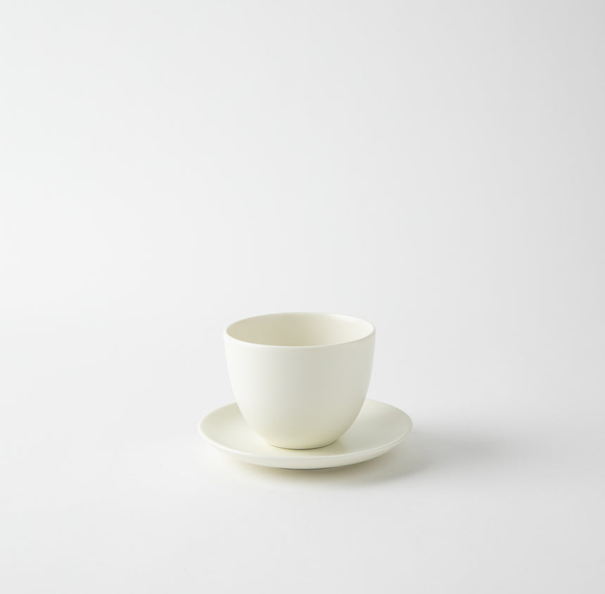 Pebble Cup & Saucer, White